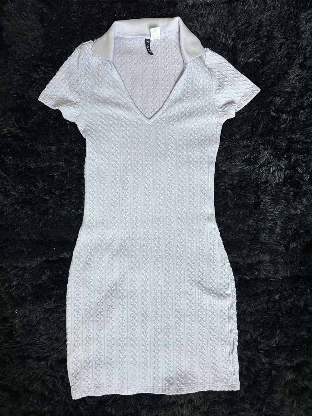 Divided Lilac Knit Polo Mini Dress